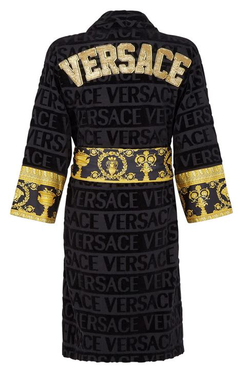 black versace robe womens|versace baroque bathrobe.